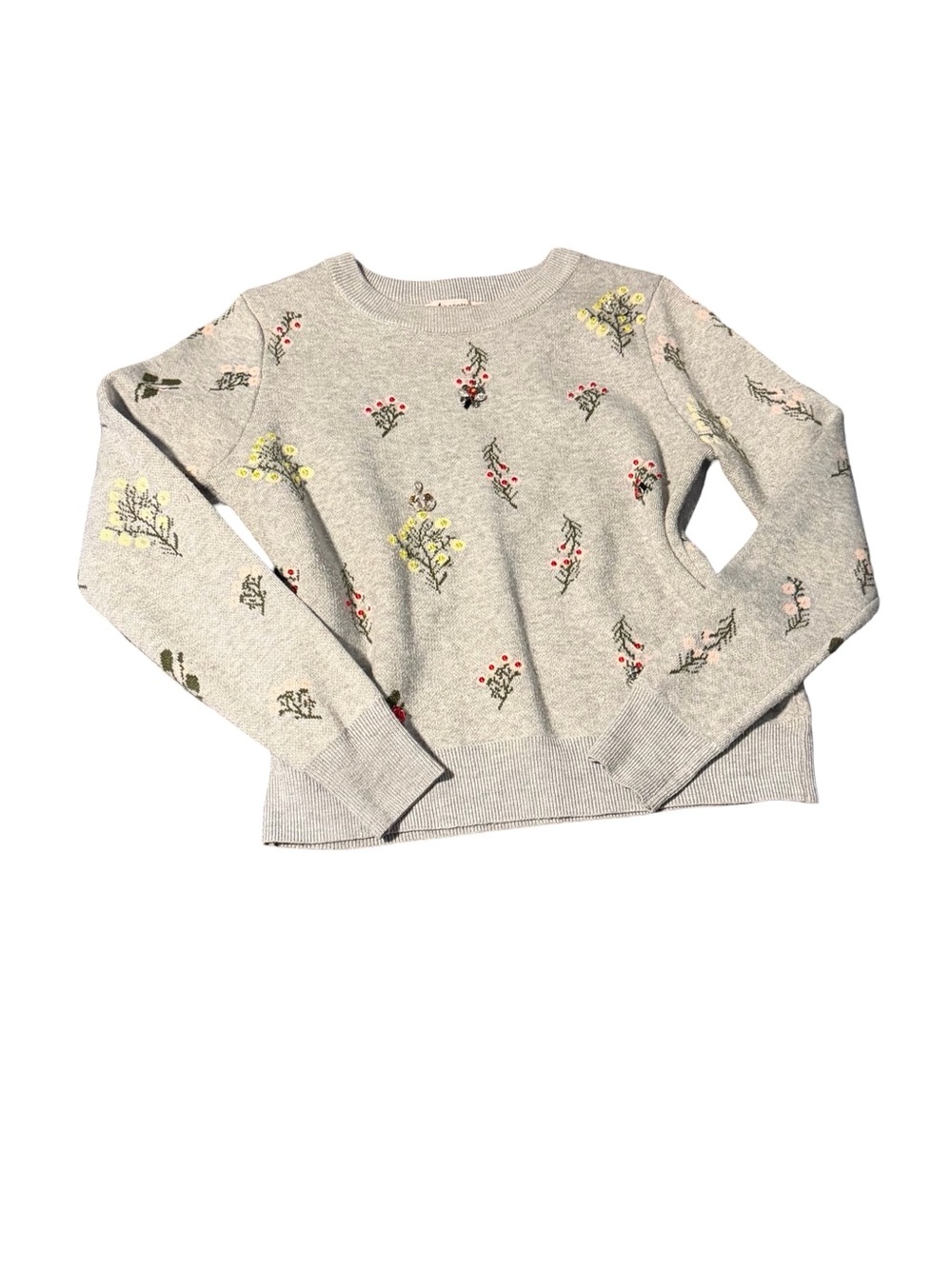Nanette Lepore Grey  jeweled sweater preppy coquette cottagecore tweed S - Picture 2 of 7